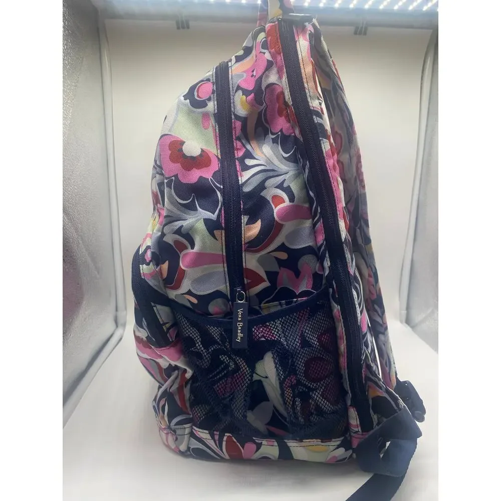 Vera Bradley Mod Paisley Pink Blue Lighten Up Essential Backpack School Travel